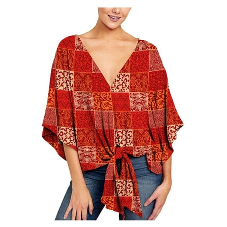 Paptzroi Batwing V Tops Blouses Tie Womens Front Sleeve Floral Neck Short Summer Plus Size Tops Womens Long Colla Blouse Linen Tops Women plus Size plus Size Corset Top with Sleeves High Colla Blouse
Paptzroi Batwing V Tops Blouses Tie Womens Front Sleeve Floral Neck Short Summer Plus Size Tops Womens Long Colla Blouse Linen Tops Women plus Size plus Size Corset Top with Sleeves High Colla Blouse