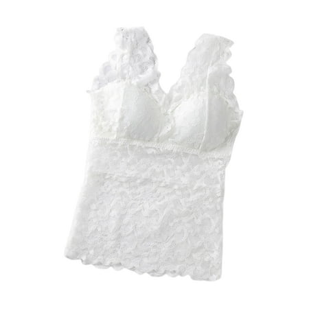 PERZOE Bra Vest See-through Pads Beauty Back Thin Bra Vest Sweet Lace Stitching Casual Underwear Top 
PERZOE Bra Vest See-through Pads Beauty Back Thin Bra Vest Sweet Lace Stitching Casual Underwear Top
