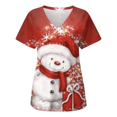 JWZUY Women s Cute Funny Printed Scrubs Tops V-Neck Short Sleeve Workwear Working Uniform Nursing Shirts with Pockets Casual Blouses Pullover Shirts T-Shirts Tshirts Tee Shirt (Red XXL)
JWZUY Women s Cute Funny Printed Scrubs Tops V-Neck Short Sleeve Workwear Working Uniform Nursing Shirts with Pockets Casual Blouses Pullover Shirts T-Shirts Tshirts Tee Shirt (Red XXL)