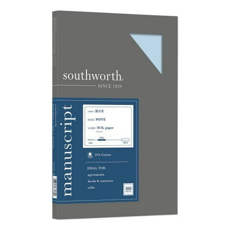 1PK SOU41SM 25% Cotton Manuscript Cover 30lb 9 x 12.5 100/Pack