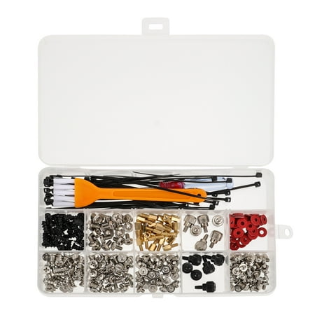 Desktop Computer Screw Standoffs Set Kit Screws Cable Ties Brushes Kit (Orange)