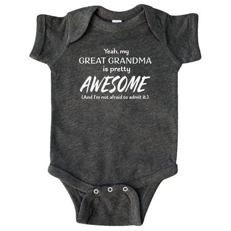 Inktastic Yeah My Great Grandma Is Pretty Awesome Gift Baby Boy or Baby Girl Bodysuit
Inktastic Yeah My Great Grandma Is Pretty Awesome Gift Baby Boy or Baby Girl Bodysuit