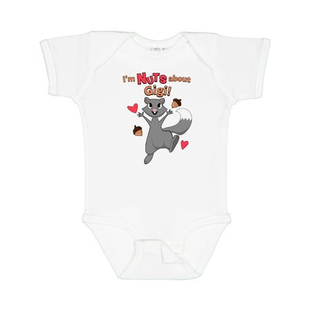 Inktastic I m Nuts About Gigi Gift Baby Boy or Baby Girl Bodysuit