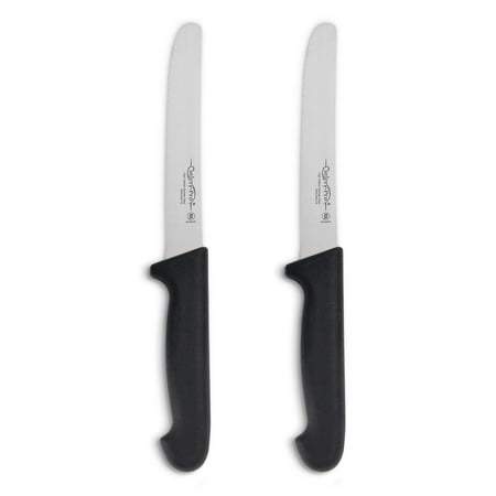 Cutlery-Pro Serrated Utility Knife NSF High-Quality German Steel Alloy X50CrMov15 4-Inch Blade Set of 2
Cutlery-Pro Serrated Utility Knife NSF High-Quality German Steel Alloy X50CrMov15 4-Inch Blade Set of 2