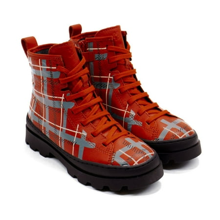 Camper Girls Brutus Leather Boot Red \ White 11 M US