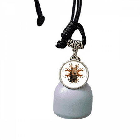 Feline Lions Fierce Flames Wind Chimes Bell Car Pendant