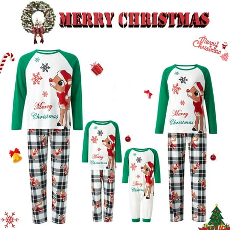 Christmas Family Matching Pajamas Sets Reindeer Print Tops Plaid Pants Xmas Holiday Sleepwear Loungewear Jammies Pjs Outfit
Christmas Family Matching Pajamas Sets Reindeer Print Tops Plaid Pants Xmas Holiday Sleepwear Loungewear Jammies Pjs Outfit