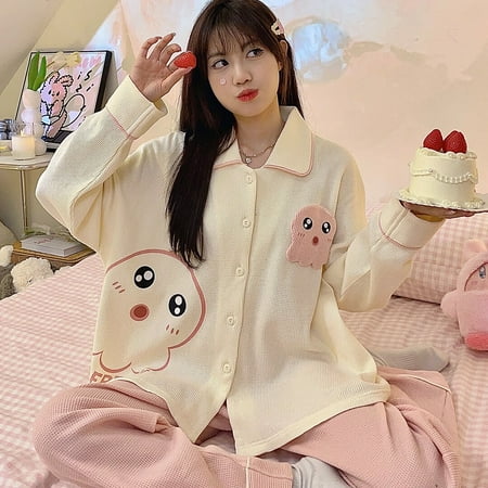 Cartoon Sanrios Pompompurin Pachacco Pajamas Autumn New Cotton Leisure Comfort Long Sleeved Sleepwear Kuromi Household Clothes
Cartoon Sanrios Pompompurin Pachacco Pajamas Autumn New Cotton Leisure Comfort Long Sleeved Sleepwear Kuromi Household Clothes