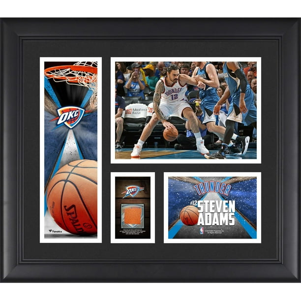 Steven Adams Oklahoma City Thunder Framed 15" x 17" Collage with a Piece of Team-Used Ball