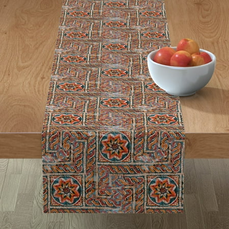 Cotton Sateen Table Runner 90 - Mosaic Tiles Red Star Trellis Print Custom Table Linens by Spoonflower
Cotton Sateen Table Runner 90 - Mosaic Tiles Red Star Trellis Print Custom Table Linens by Spoonflower