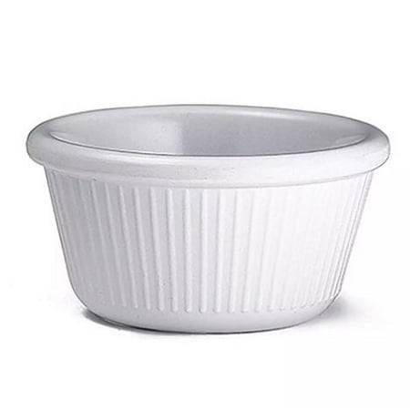 Tablecraft RAM3FW 3 Oz Fluted Ramekin Melamine White-Each