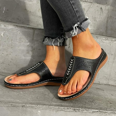 FAKKDUK Thong Sandals For Women Comfortable Womens Walking Flip Flops With Arch Support Ladies Thong Flip Flops Sandals Flat Flip Flop Slippers for Women and Girl 7.5&Black
FAKKDUK Thong Sandals For Women Comfortable Womens Walking Flip Flops With Arch Support Ladies Thong Flip Flops Sandals Flat Flip Flop Slippers for Women and Girl 7.5&Black