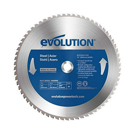 Evolution Power Tools 14BLADEST Steel Cutting Saw Blade 14-Inch x 66-Tooth Blue
Evolution Power Tools 14BLADEST Steel Cutting Saw Blade 14-Inch x 66-Tooth Blue