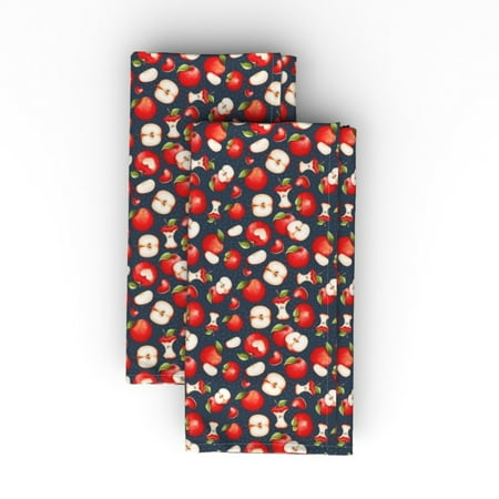 Cotton Sateen Dinner Napkins (Set of 2) - Small Red Apples Navy Blue Teacher Farm Fruit Print Cloth Dinner Napkins by Spoonflower
Cotton Sateen Dinner Napkins (Set of 2) - Small Red Apples Navy Blue Teacher Farm Fruit Print Cloth Dinner Napkins by Spoonflower