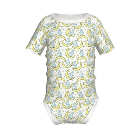 Yiaed Moon And Rabbit Print Infant Climbing Short Sleeve Onesie One-Piece Baby Bodysuit Clothes 0-12 Months -12 Months
Yiaed Moon And Rabbit Print Infant Climbing Short Sleeve Onesie One-Piece Baby Bodysuit Clothes 0-12 Months -12 Months