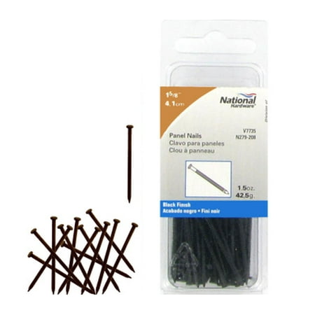 2pk National Hardware N279-208 Panel Trim Nails 1-5/8 Inch Black 1-1/2 Ounce 99 Prox
