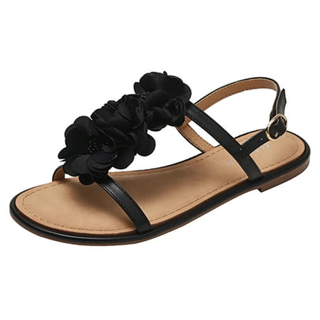 ZHAGHMIN Flat Bottom Sandals Womens Casual Flower Solid Color Simple Buckle Strap Slippers Bohemian Style Open Toe Beach Sandals Non-Slip Black Size7
ZHAGHMIN Flat Bottom Sandals Womens Casual Flower Solid Color Simple Buckle Strap Slippers Bohemian Style Open Toe Beach Sandals Non-Slip Black Size7