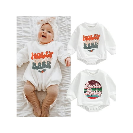 Christmas Baby Boy Girl Clothes Santa Letter Romper Sweatshirt Onesie Crewneck Oversized Long Sleeve Bodysuit Outfit
Christmas Baby Boy Girl Clothes Santa Letter Romper Sweatshirt Onesie Crewneck Oversized Long Sleeve Bodysuit Outfit