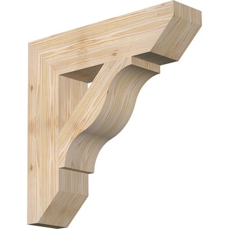 Ekena Millwork 5 1/2 W x 24 D x 24 H Funston Slat Smooth Bracket Douglas Fir