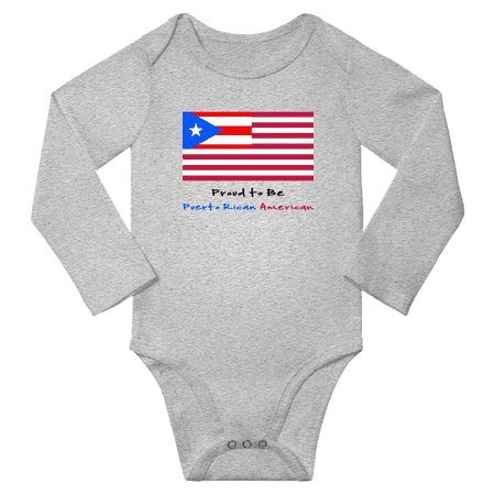 Proud to be Puerto Rican American Baby Long Slevve Rompers Bodysuit (Gray 12-18 Months)
Proud to be Puerto Rican American Baby Long Slevve Rompers Bodysuit (Gray 12-18 Months)