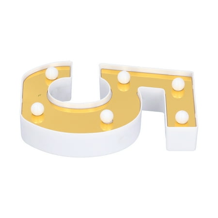 Tebru Night Lamp Decorative Light Gold Number 5 Sign Lamp Decorative LED Light For Wedding Birthday Party Holiday Decor Warm White
Tebru Night Lamp Decorative Light Gold Number 5 Sign Lamp Decorative LED Light For Wedding Birthday Party Holiday Decor Warm White