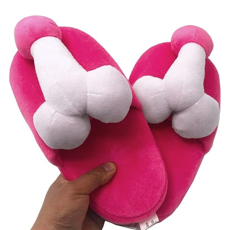 JINSIJU Plush Warm Home Slippers for Unisex Adult Winter Gifts Funny Soft Non-Slip Slippers