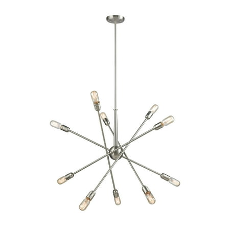 Elk Home Delphine 33 Wide 10-Light Chandelier - Satin Nickel