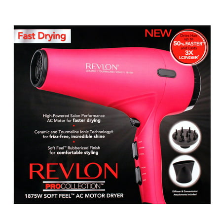 Revlon Pro Hair Dryer - 1875 W - Ionic - Ac Supply Powered (rvdr5141pnk)