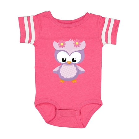 Inktastic Cute Pink and Purple Owl Gift Baby Girl Bodysuit