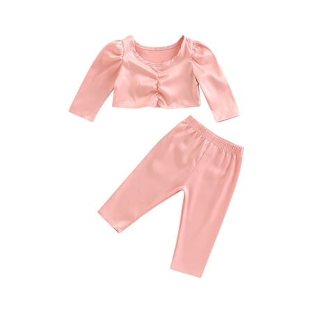 Thaisu Toddler Girls 2Pcs Outfit Solid Color V-Neck Long Sleeve Tops Shirt + Elastic Waist Pants
Thaisu Toddler Girls 2Pcs Outfit Solid Color V-Neck Long Sleeve Tops Shirt + Elastic Waist Pants
