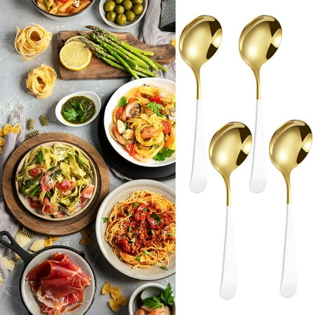 NAZISHW Clearance Round Spoon 304 Stainless Spoon Fork Household Cute Small Soup Spoon Thick Round Bottom Eating Spoon Holiday Decor
NAZISHW Clearance Round Spoon 304 Stainless Spoon Fork Household Cute Small Soup Spoon Thick Round Bottom Eating Spoon Holiday Decor