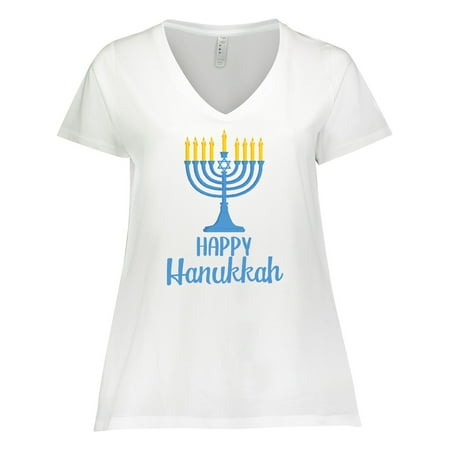 Inktastic Happy Hanukkah with Blue Menorah Women s Plus Size V-Neck
Inktastic Happy Hanukkah with Blue Menorah Women s Plus Size V-Neck