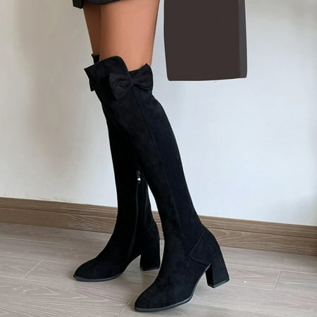 christmas ladies fashion suede bow side zipper pointed toe high heel over knee boots
christmas ladies fashion suede bow side zipper pointed toe high heel over knee boots