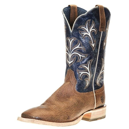 10038264 Men`s Ariat Cowboss King Brown 11` Grotto Blue Top Square Toe Boot
