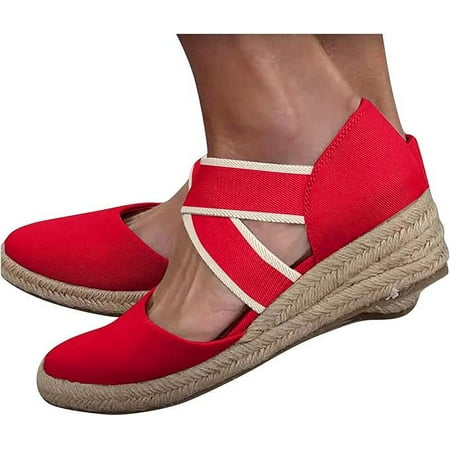 Women s Espadrilles Wedge Closed Toe Summer Heel Lady Platform Wedge Sandals Ankle Cross Strap Shoes
Women s Espadrilles Wedge Closed Toe Summer Heel Lady Platform Wedge Sandals Ankle Cross Strap Shoes