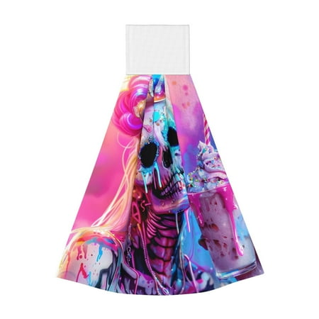Disketp Neon Skull With Milkshake Hanging Kitchen Towel Tie Towels Tea Bar Dish Cloths Dry Towel for Laundry Room Decor (18*14in)
Disketp Neon Skull With Milkshake Hanging Kitchen Towel Tie Towels Tea Bar Dish Cloths Dry Towel for Laundry Room Decor (18*14in)