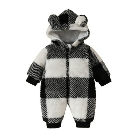 HMOONORY Boys Girls Long Sleeve Plaid Hooded Romper Jumpsuit 
HMOONORY Boys Girls Long Sleeve Plaid Hooded Romper Jumpsuit