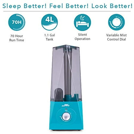 Air Innovations 1.1 Gallon Ultrasonic Cool Mist Humidifier - Teal