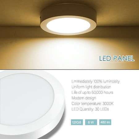 TTX Lighting 6W Surface Mounted LED Panel Light Ceiling Light Down Light White Round
TTX Lighting 6W Surface Mounted LED Panel Light Ceiling Light Down Light White Round