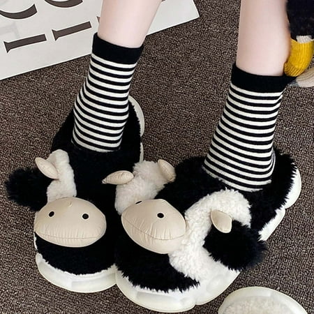 AXXD Sandals Women Plush Warm Slippers Cartoon Cows Home Shoes Autumn And Winter Indoor Cotton Slipper(7 Black)
AXXD Sandals Women Plush Warm Slippers Cartoon Cows Home Shoes Autumn And Winter Indoor Cotton Slipper(7 Black)