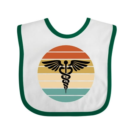 Inktastic Nurse Medical Doctor Retro Sunset Gift Baby Boy or Baby Girl Bib