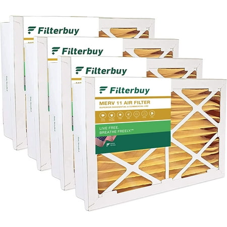 Filterbuy 16x25x5 MERV 11 Pleated HVAC AC Furnace Air Filters for Honeywell Return Grille (4-Pack)
Filterbuy 16x25x5 MERV 11 Pleated HVAC AC Furnace Air Filters for Honeywell Return Grille (4-Pack)