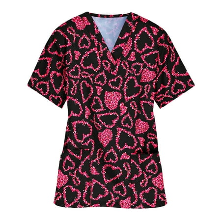 Xysaqa Summer Tops Dressy Tops For Women Womens Scrub Tops Short Sleeve V-Neck Tops Working Uniform Blouse Black Party Tops For Women On Clearance
Xysaqa Summer Tops Dressy Tops For Women Womens Scrub Tops Short Sleeve V-Neck Tops Working Uniform Blouse Black Party Tops For Women On Clearance