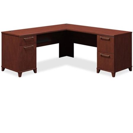72''W x 72''D L-Desk (B/D, F/F) Box 2 of 2 Enterprise: Harvest Cherry