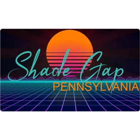 Shade Gap Pennsylvania 4 X 2.25-Inch Fridge Magnet Retro Neon Design
