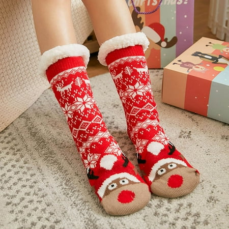 Qiaocaity Women Christmas Gifts Casual Winter Warm Cotton Plush Thicker Anti-slip Floor Socks Knit Soft Socks Christmas Gifts B One Size
Qiaocaity Women Christmas Gifts Casual Winter Warm Cotton Plush Thicker Anti-slip Floor Socks Knit Soft Socks Christmas Gifts B One Size