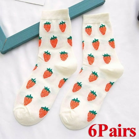 6 Pairs Japanese Korean Style Women Socks Cartoon Fruit Harajuku Kawaii School Girl Stockings #04
6 Pairs Japanese Korean Style Women Socks Cartoon Fruit Harajuku Kawaii School Girl Stockings #04