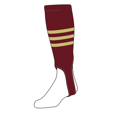 TCK Baseball Stirrups Large (300B 5in) Cardinal Vegas Gold
