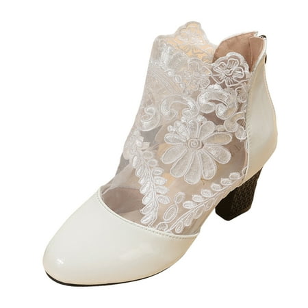 Ladies Fashion Breathable Mesh Leather Panel Embroidered Flower Sandals Thick High Heel Short Boots
Ladies Fashion Breathable Mesh Leather Panel Embroidered Flower Sandals Thick High Heel Short Boots