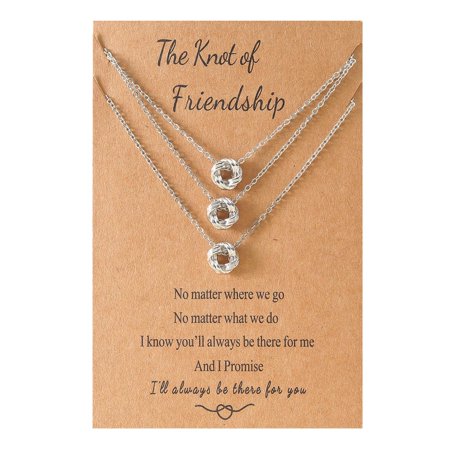 CHAOMA 2/3 Packs Knot Necklaces Best Friend Forever Friendship Pendant Necklace Gift for Women Teen Girls Silver/Gold
CHAOMA 2/3 Packs Knot Necklaces Best Friend Forever Friendship Pendant Necklace Gift for Women Teen Girls Silver/Gold